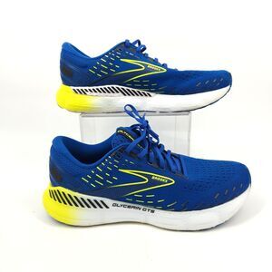 Brooks Glycerin 20 Shoes Mens Size 11 D Blue Neon Yellow Running 1103831D482